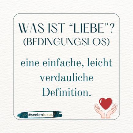 Bei der herkömmlichen Liebe sind bedingungen verknüpft - LIebe ist eigentlich bedingungslos