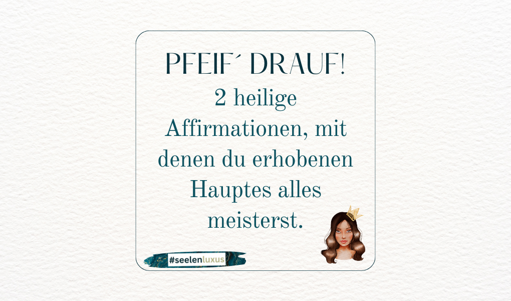 ich möchte dir heute zwei unglaublich wertvolle und praktische Affirmationen an die Hand geben, mit denen du so ziemlich jede Situation gestärkt, zielgerichtet und authentisch meistern wirst.  Gleichzeitig schulen diese zwei speziellen Affirmationen deine Verbindung zu deinem höheren Selbst und leiten dich dazu über, weniger nur auf die äußere Situation nur zu “re-agieren”, wobei allerhand Konditionierungen und Bewältigungs-Mechanismen unsere Reaktion verwässern - vielmehr lehren diese zwei Affirmationen geradewegs die Kunst der Selbstbestimmung.